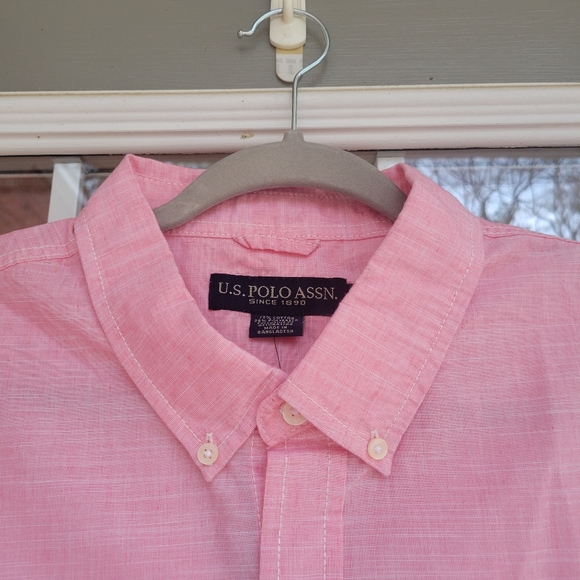 U.S. Polo Assn. Pastel Pink Button Down Shirt - Size XXL (NWT) - Picture 4 of 6